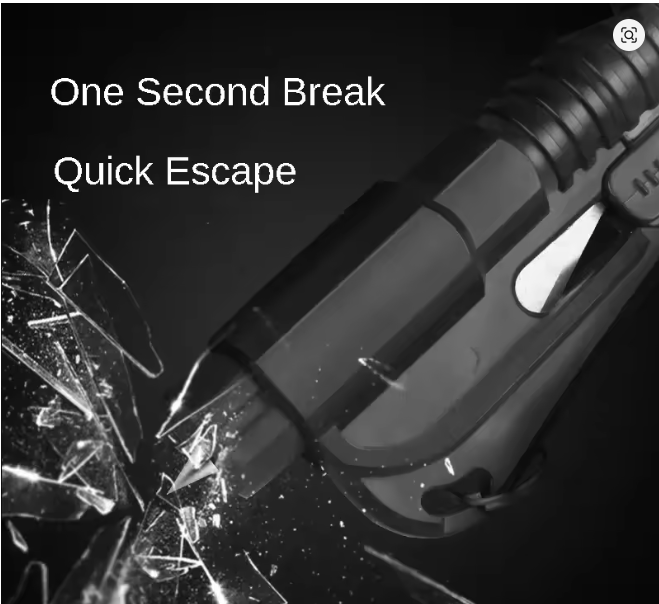Safety Hammer with Rescue Whistle, Car Escape Tool,2-in-1 Window Breaker Seatbelt Cutter, Compact Emergency Escape Tool for Car