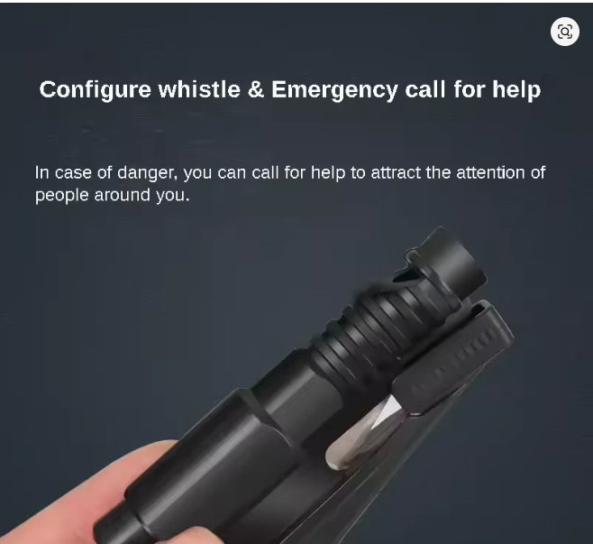 Safety Hammer with Rescue Whistle, Car Escape Tool,2-in-1 Window Breaker Seatbelt Cutter, Compact Emergency Escape Tool for Car