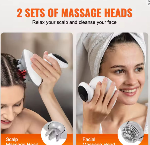 Electric Hair Scalp Massager with Kneading 84 Massage Node, Handheld Scratcher Massager for Hair Growth, Deep Clean,Stress Relax