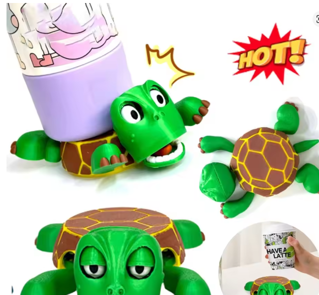 1/2pcs Turtle Mat Funny Coasters 3d Printed Home Turtle Coaster Anti Scalding Desk Turtle Coaster Ornament Desk Decoration