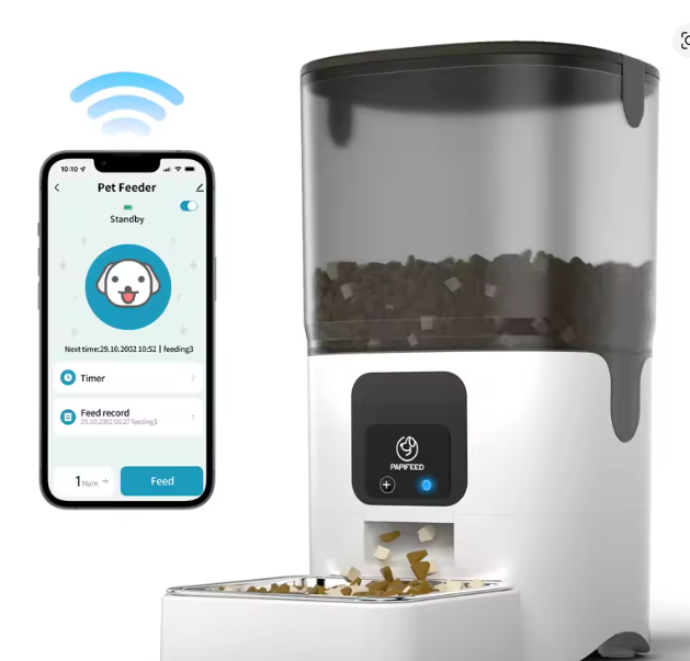 PAPIFEED cat automatic feeder visual cat food dog food wifi intelligent timed quantitative pet food dispenser 6L video model cat