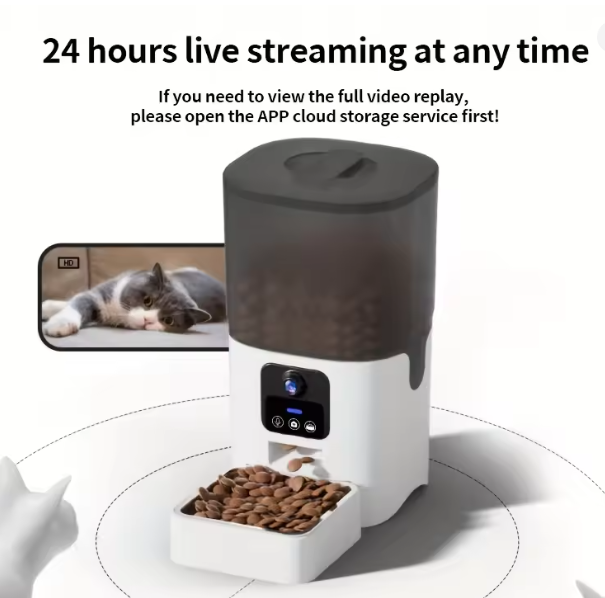 PAPIFEED cat automatic feeder visual cat food dog food wifi intelligent timed quantitative pet food dispenser 6L video model cat