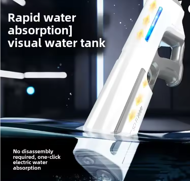 USB Rechargeable Electric Water Gun Automatic Powerful Squirt High Capacity Water Storage Summer Beach Outdoor Toy