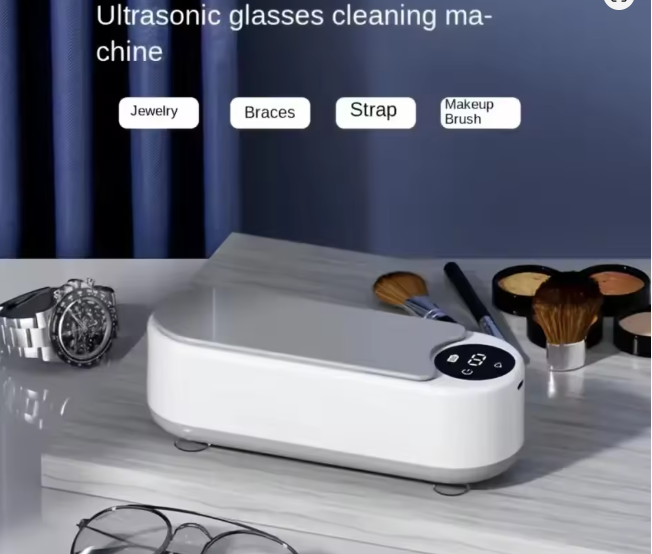 Compact USB Sonic Cleaner for Glasses, Jewelry, Watches, Dental Tools - ° Rotation, Oil & Residue Remover, Deodorizer, Portable