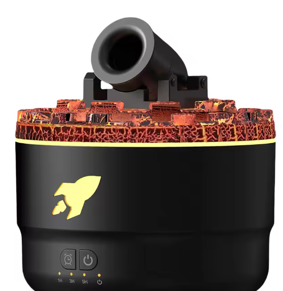 Volcanic Crack Cannons Humidifier Essential Oil Diffuser with Timer RGB Cannon Blast Aroma Humidifier Aromatherapy Diffuser