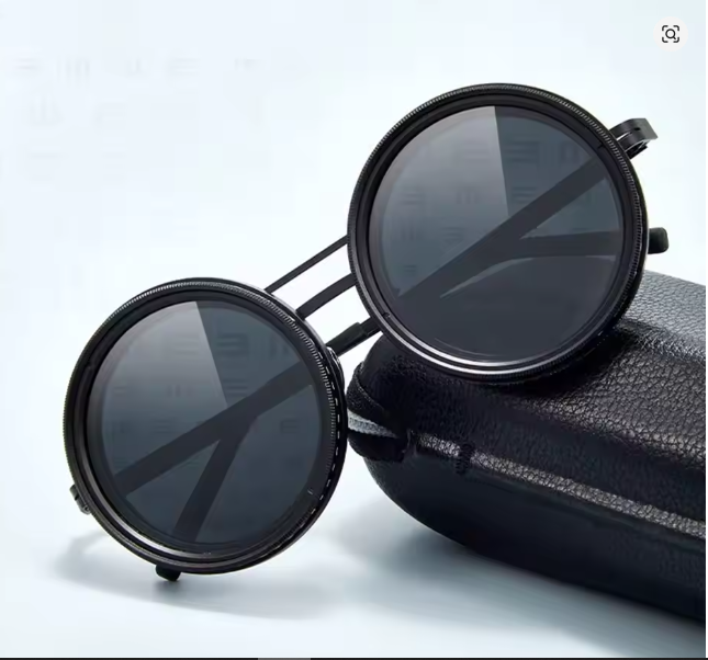 9-level ND Filter Lenses Fishing Polarized Glasses Adjustable Dimming Sunglasses UV Anti UV Polarized Sunglasses W/ Glasse Case
