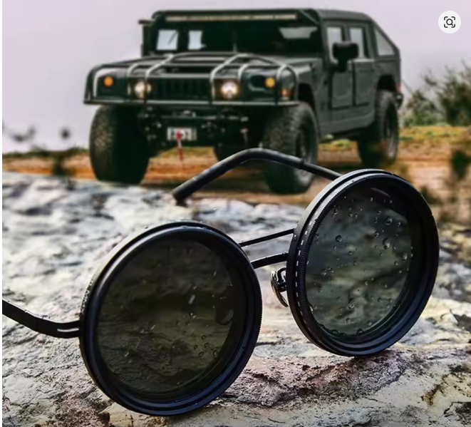 9-level ND Filter Lenses Fishing Polarized Glasses Adjustable Dimming Sunglasses UV Anti UV Polarized Sunglasses W/ Glasse Case