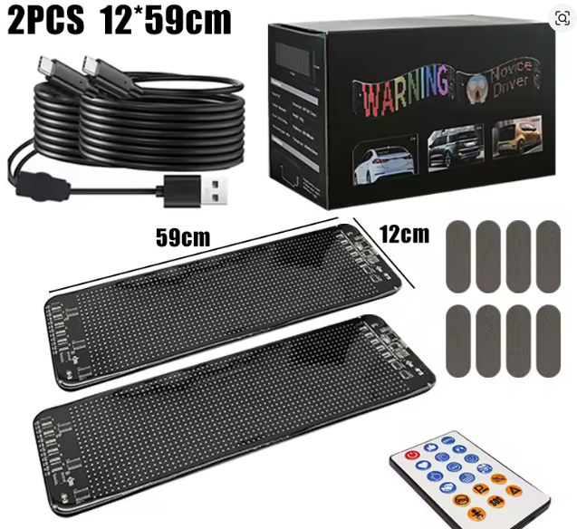 2PCS Devil Eyes Light For Car Window Flexible LED Display Screen Panel Demon Dynamic Big Eye Lights For Windshield