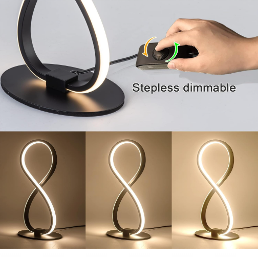 Modern Adebime RGB Table Lamp with 10 Light Modes - Unique Touch Dimmable Design for Bedside or Living Room - Available in 7 Colors, Gold Visit the Adebime Store