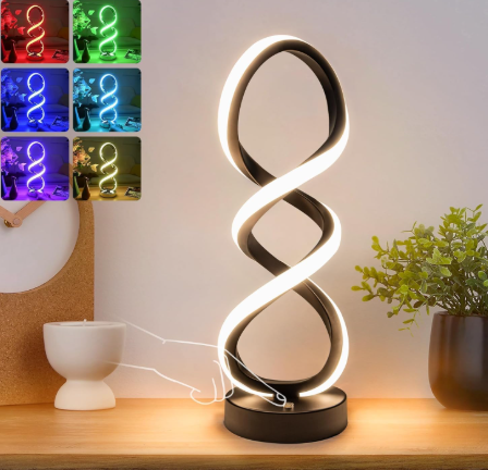 Modern Adebime RGB Table Lamp with 10 Light Modes - Unique Touch Dimmable Design for Bedside or Living Room - Available in 7 Colors, Gold Visit the Adebime Store