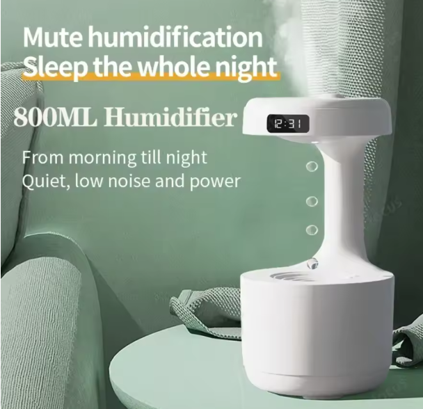 800ML Anti-gravity Air Humidifier Water Drop Perfume Aromatherapy Humidifiers Working 8 Hours Air Purifiers