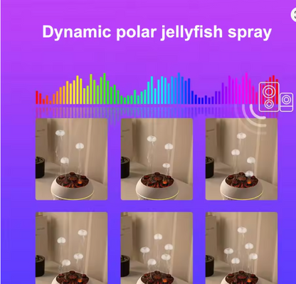 Dynamic Jellyfish Air Humidifier with Colorful Night Lights Essential Oil Diffuser Aromatherapy Diffuser for Home Office Bedroom