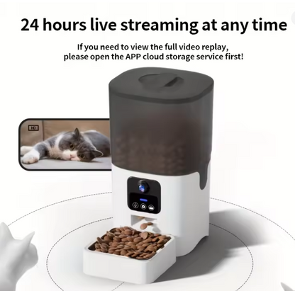 PAPIFEED cat automatic feeder visual cat food dog food wifi intelligent timed quantitative pet food dispenser 6L video model cat