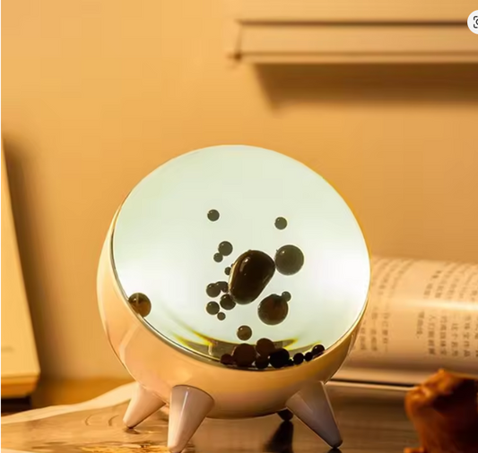 Ferrofluid Sound Visualizer, Rechargeable Music Rhythm Speaker With Magnetic Pickup,Home Decoration Holiday Giftab13