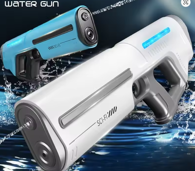 USB Rechargeable Electric Water Gun Automatic Powerful Squirt High Capacity Water Storage Summer Beach Outdoor Toy