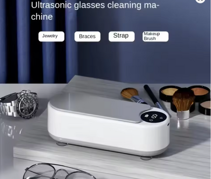 Compact USB Sonic Cleaner for Glasses, Jewelry, Watches, Dental Tools - ° Rotation, Oil & Residue Remover, Deodorizer, Portable