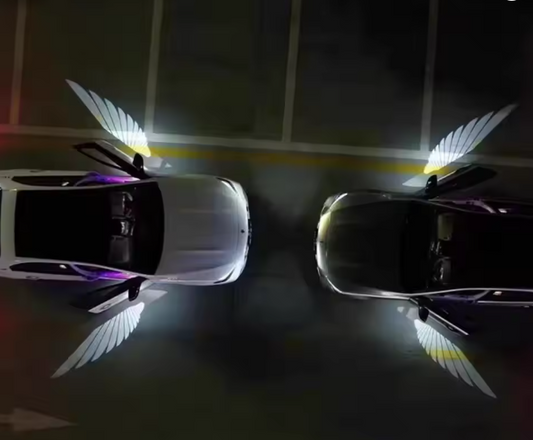 2Pcs Car Angel Wings Wireless Car Door LED HD Welcome Courtesy Shadow Projector Lamp Logo Light Cars Accessories