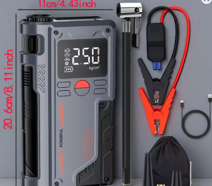JKUOO PUM2600A 4-in-1 Car Jump Starter Power Bank Air Compressor Portable Power Station with Car Battery Charger And Booster