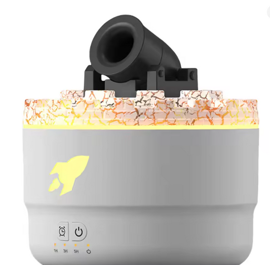 Volcanic Crack Cannons Humidifier Essential Oil Diffuser with Timer RGB Cannon Blast Aroma Humidifier Aromatherapy Diffuser