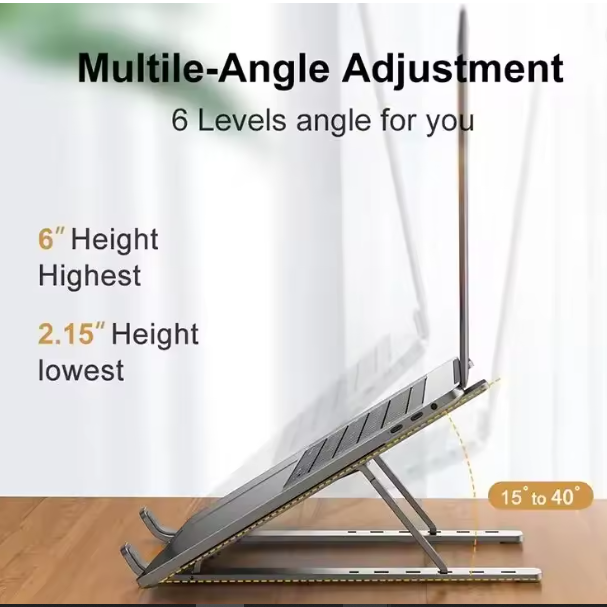 Portable Laptop Stand Aluminum Notebook Support Computer Bracket Macbook Air Pro Holder Accessories Foldable Lap Top Base For Pc