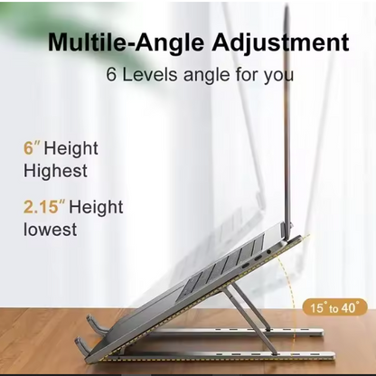 Portable Laptop Stand Aluminum Notebook Support Computer Bracket Macbook Air Pro Holder Accessories Foldable Lap Top Base For Pc