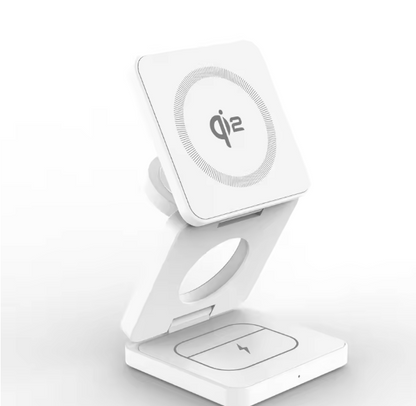 Wireless Charger 3 in 1 Foldable Magnetic Wireless Charging Station for iphone,airbuds