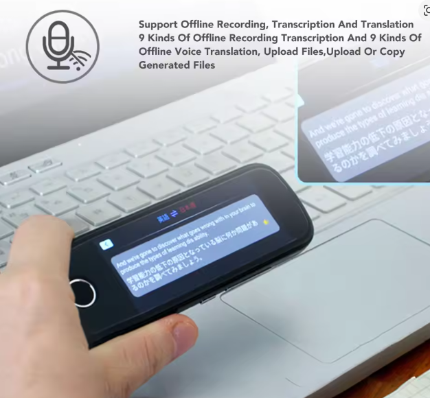 AI Voice Translator 134 Languages 98% High Accuracy Voice Translation Pen Noise Reduction Large Capacity Battery for Business