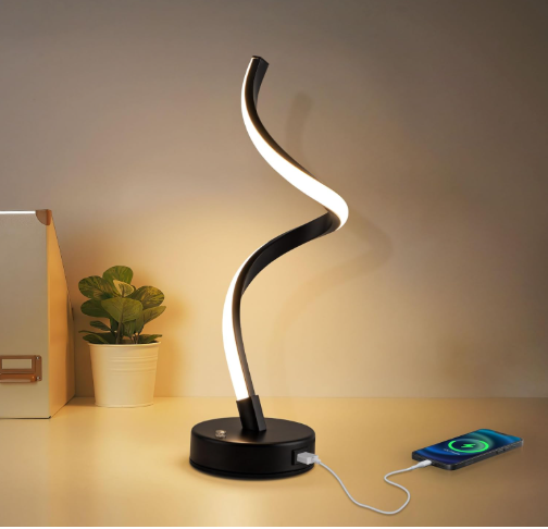 Modern Adebime RGB Table Lamp with 10 Light Modes - Unique Touch Dimmable Design for Bedside or Living Room - Available in 7 Colors, Gold Visit the Adebime Store