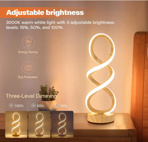 Modern Adebime RGB Table Lamp with 10 Light Modes - Unique Touch Dimmable Design for Bedside or Living Room - Available in 7 Colors, Gold Visit the Adebime Store